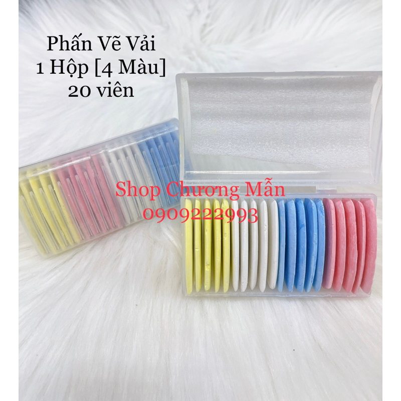 1 Hộp 20 Viên [4 Màu] Phấn Vẽ Vải Cho Thợ May Lên Rập Giá Sỉ