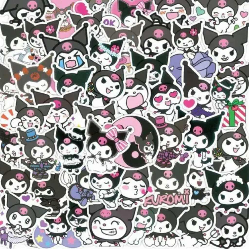 Sticker kuromi capybara pochacco cinna shin thỏ hồng thỏ tím