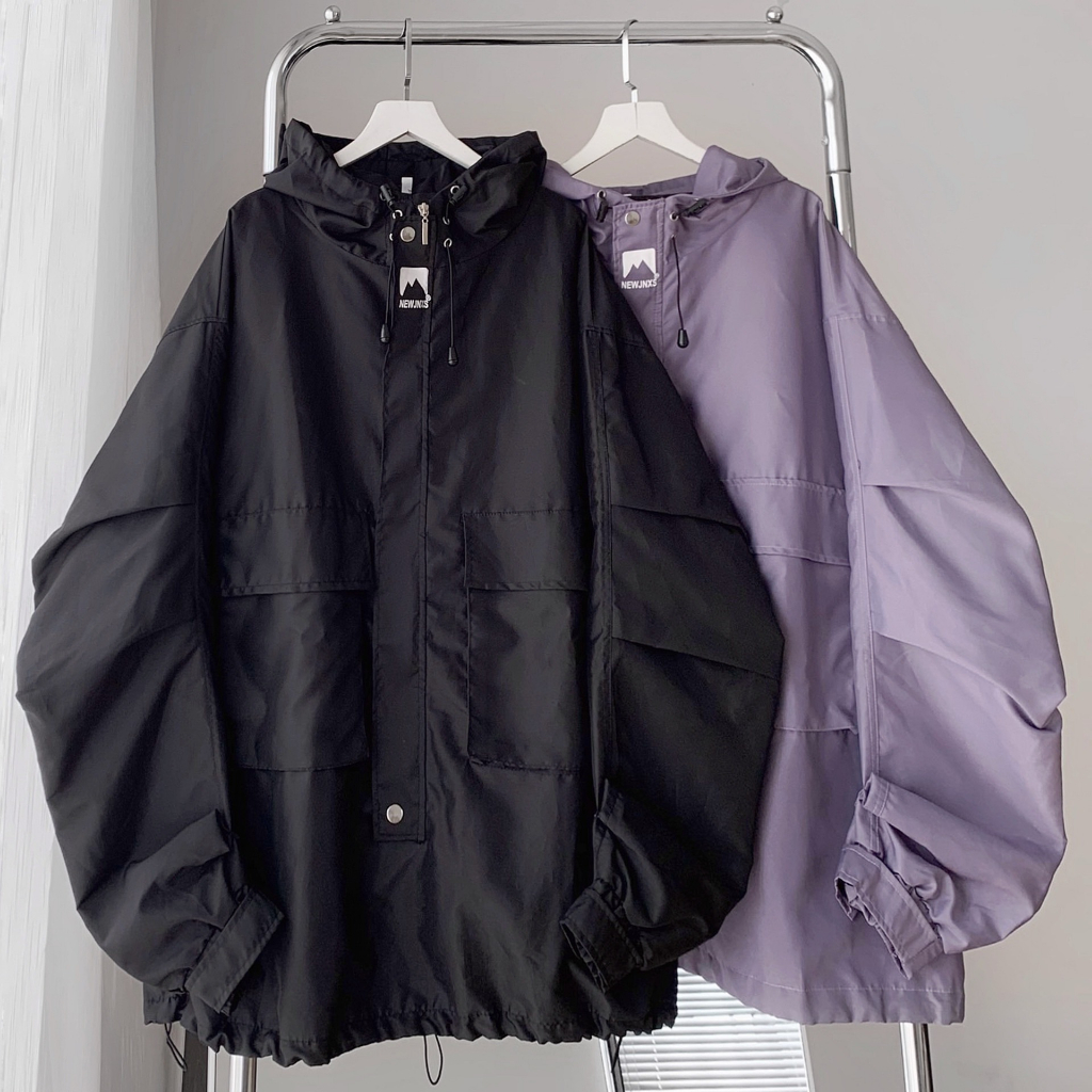 Áo Khoác Dù NEW JNXS Phối Túi Form Rộng 2 Màu Unisex_SSSTore