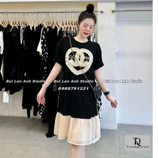 Váy cottong xuông hình tim tiểu thư