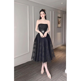 đầm cúp xoè hoa lưới