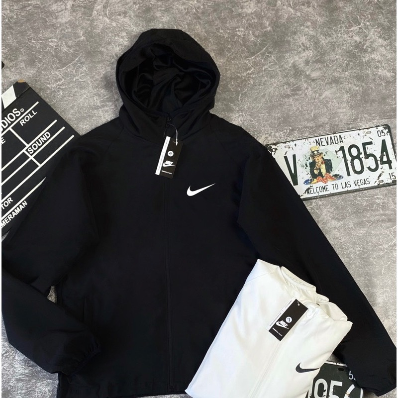 Áo khoác gió Nike unisex 2 lớp có mũ , chống nước, chống bụi , chất dù cao cấp 2 lớp, hàng xịn , form chuẩn i hình M88