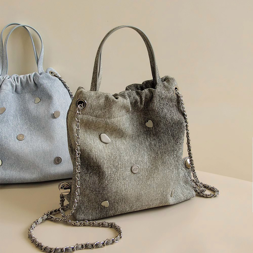 Balo nhỏ denim dây rút - LIVA