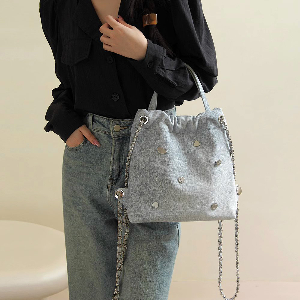 Balo nhỏ denim dây rút - LIVA
