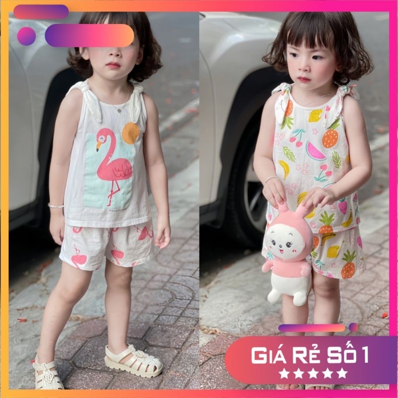 za.ra xuất xịn, bộ quần áo cotton cho bé gái, bộ sát nách mùa hè cho bé kid.vnxk