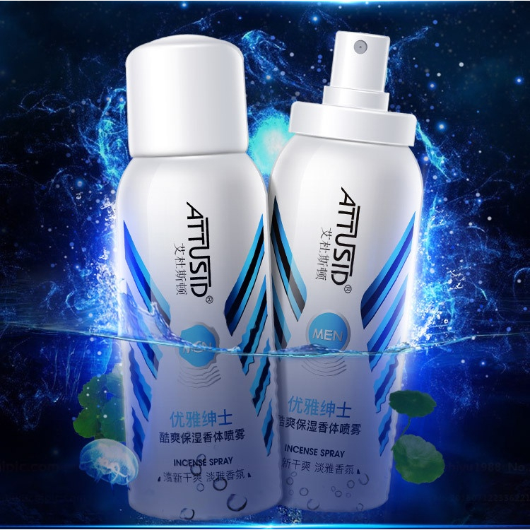 Xịt khử mùi mồ hôi toàn thân cho nam giới, ngăn mùi mồ hôi, khô thoáng body, mùi thơm, dạng xịt 80ml SPT11001