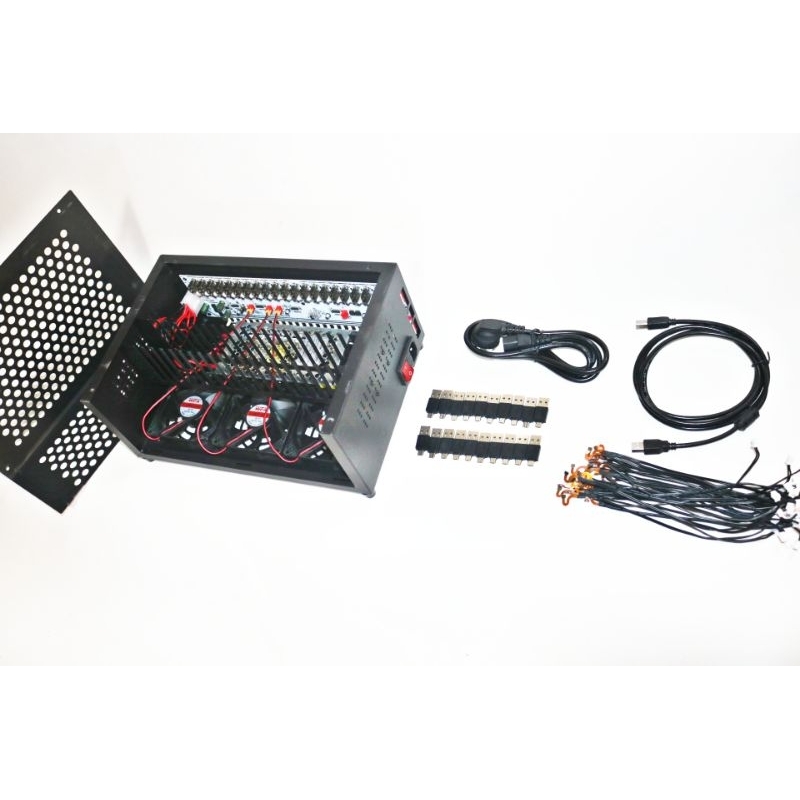 Box PhoneFarm 20 cổng , Box sắt USB, OTG phone farm đầy đủ phụ kiện 20 máy mới nhất 9/9/2023