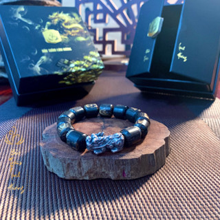 Vòng Tay Trầm Hương Mix Tỳ Hưu Bạc Thái 925 - BẢO TRẦM LINH HƯƠNG Phong Thủy Hạt Trúc Tự Nhiên Quà Tặng Nam Nữ - Sánh