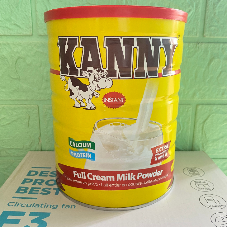 Sữa bột nguyên kem Kanny 28% chất béo lon 900g giúp bé từ 1 tuổi phát triển chiều cao, tăng cường hấp thu, canxi hữu cơ