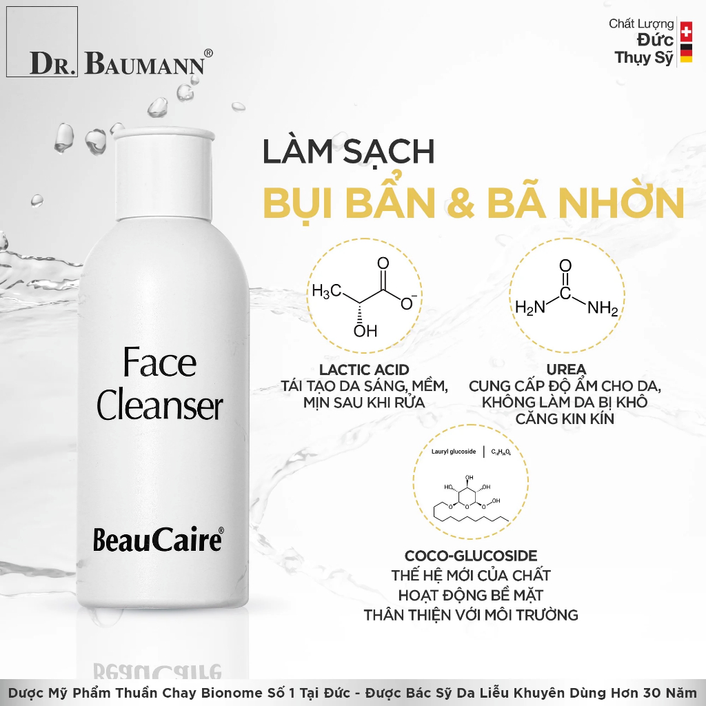 Gel rửa mặt Beaucaire làm sạch nhờn, ngừa mụn Face Cleanser - 250 ml
