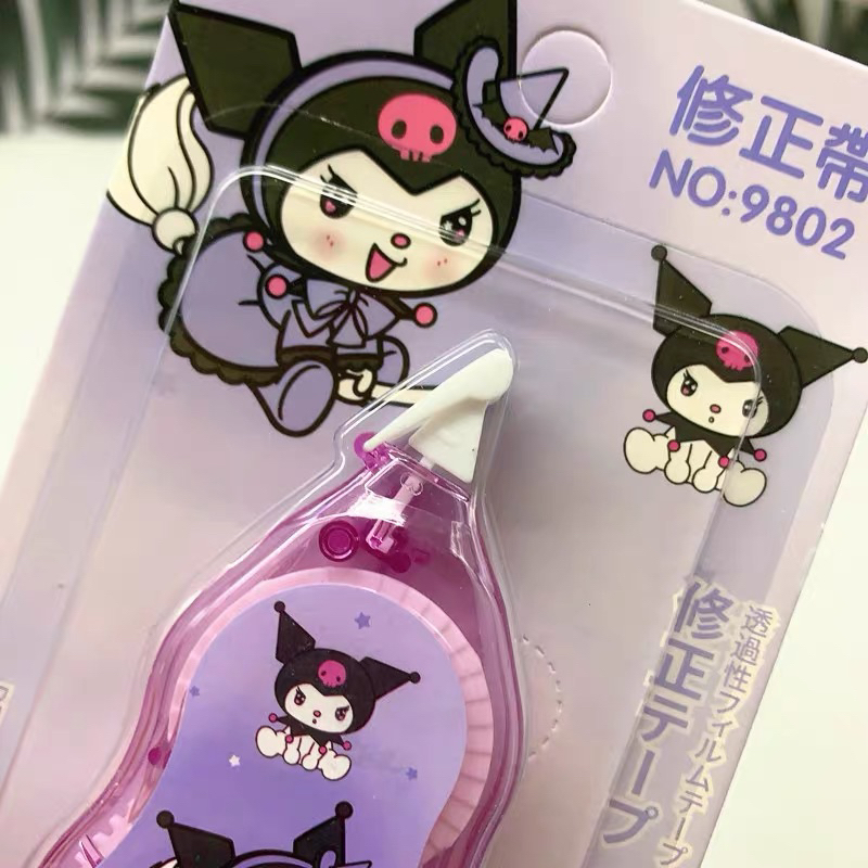 Bút xoá kéo dài 36m hoạt hình Sanrio Kuromi Melody Cinnamoroll dễ thương