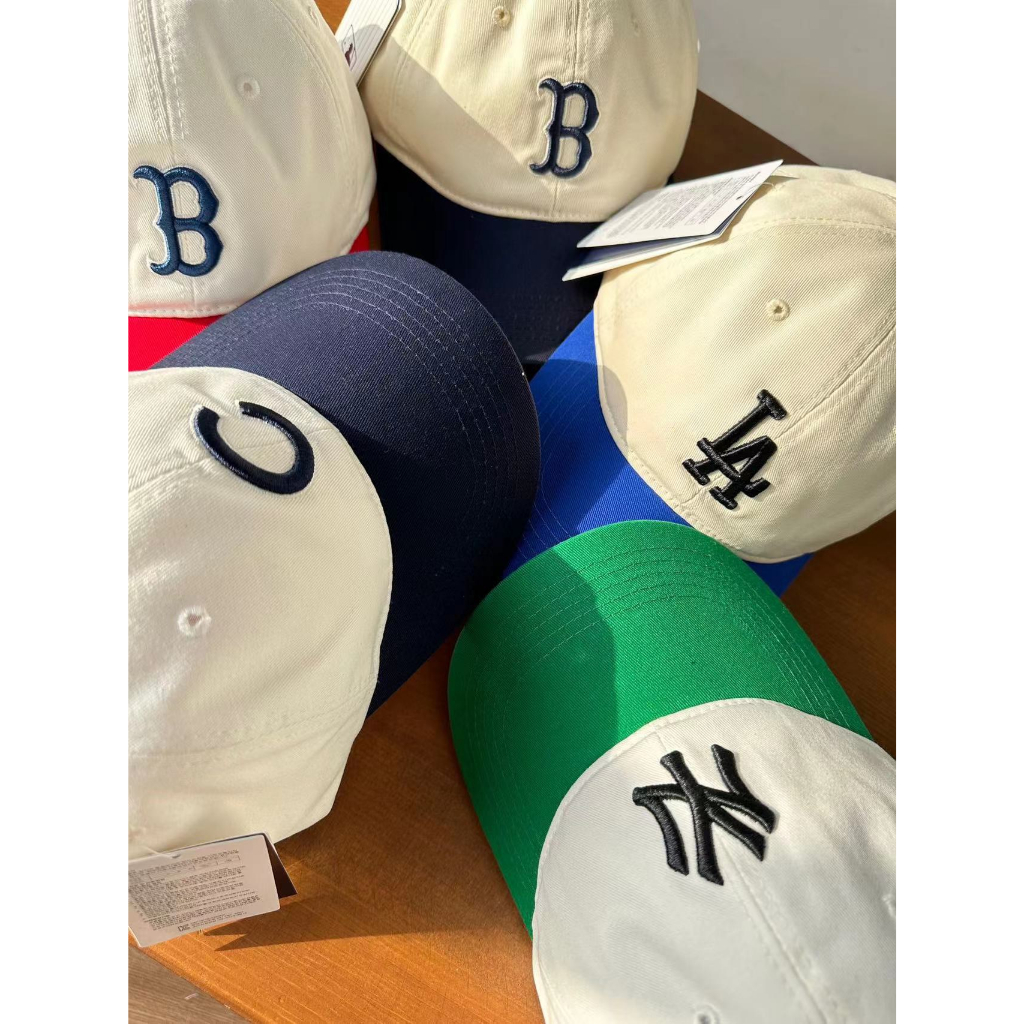 Nón lưỡi trai unisex chữ thêu hàng xuất dư cao cấp M.L.B phong cách Hàn Quốc