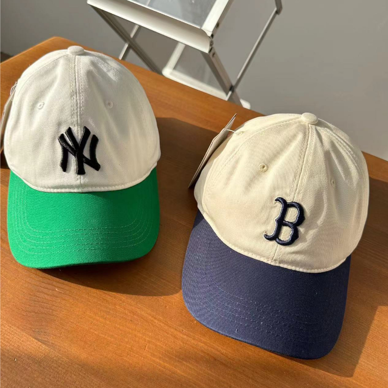 Nón lưỡi trai unisex chữ thêu hàng xuất dư cao cấp M.L.B phong cách Hàn Quốc