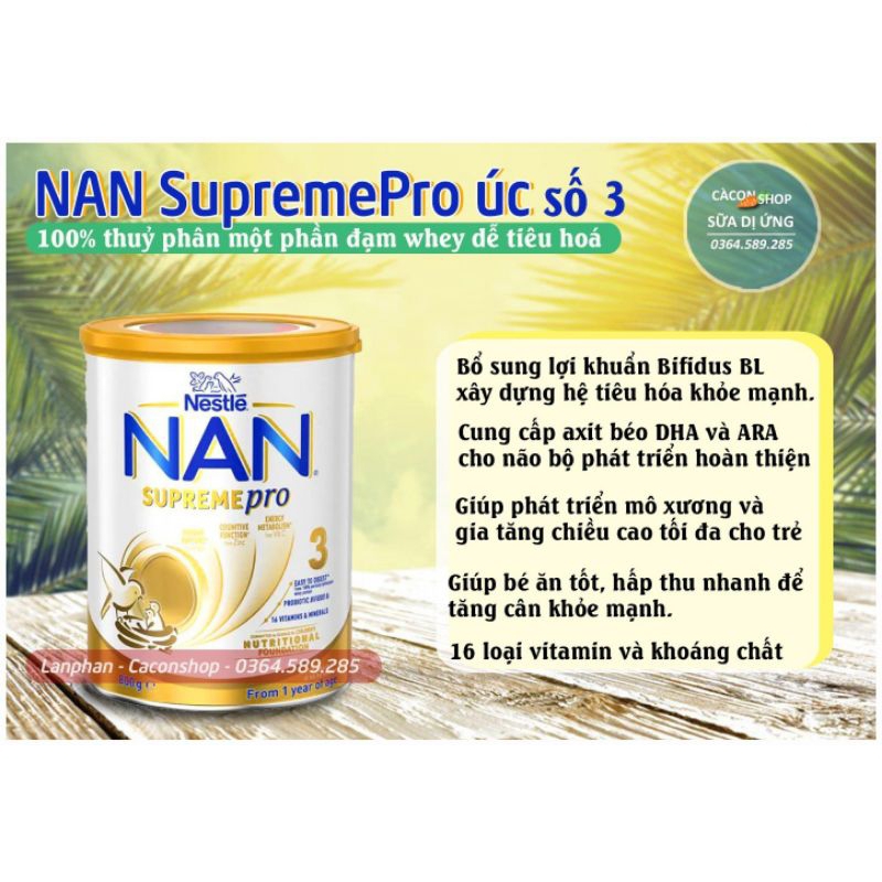 SỮA NAN SUPREME ÚC 800g