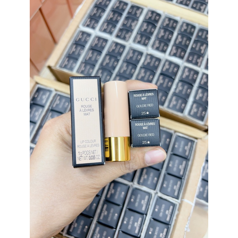 Son kem/ thỏi Gucci Mat 25 Godie Red mini& full size chính hãng- LAMII BEAUTY
