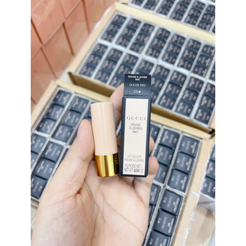 Son kem/ thỏi Gucci Mat 25 Godie Red mini& full size chính hãng- LAMII BEAUTY