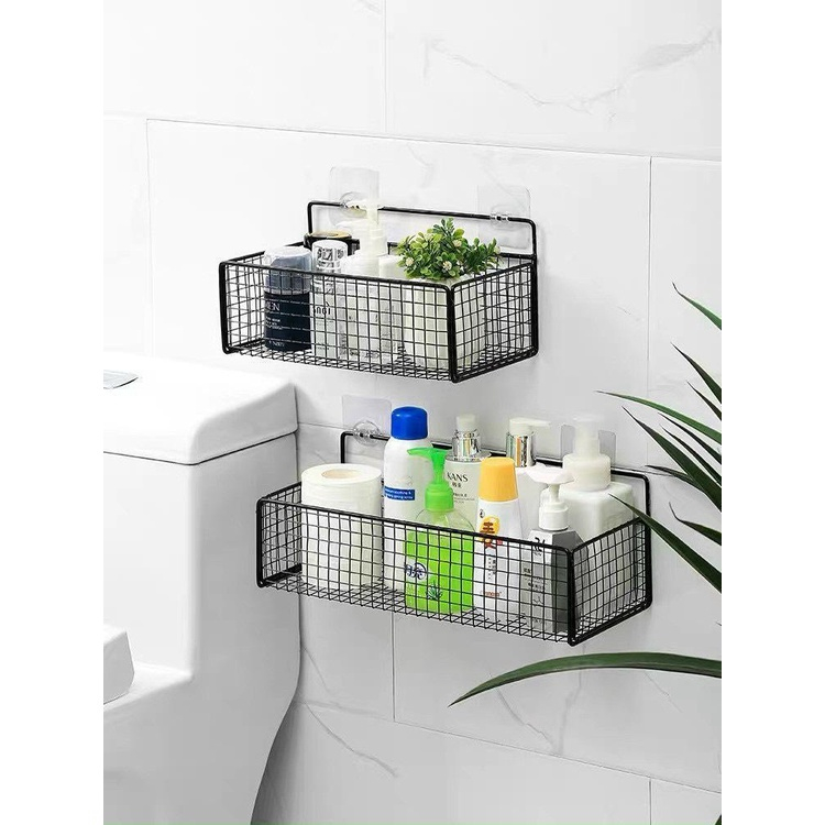 Kệ Lưới Đựng Đồ Nhà Tắm ,Nhà Bếp ,Kệ Để Đồ Phủ Sơn Tĩnh Điện Cao Cấp Không Rỉ Sẵn Miếng Dán 88410