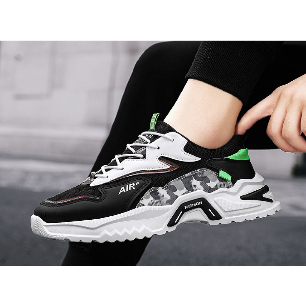 GiàyThể Thao 👟 Nam Sneaker dã ngoại dạo phố đế cao 5cm tăng chiều caok12