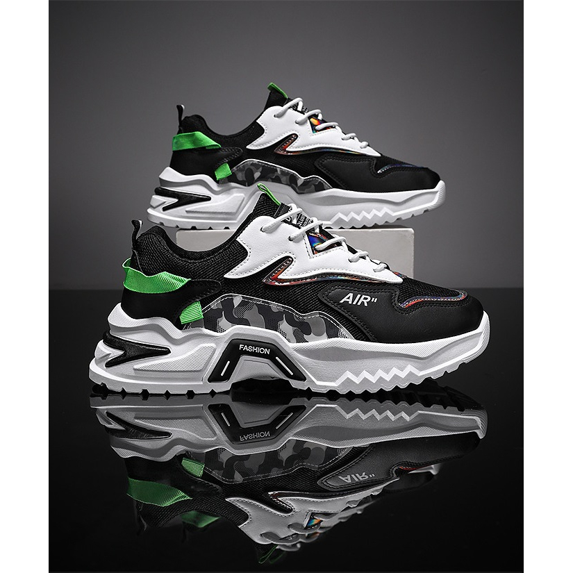 GiàyThể Thao 👟 Nam Sneaker dã ngoại dạo phố đế cao 5cm tăng chiều caok12