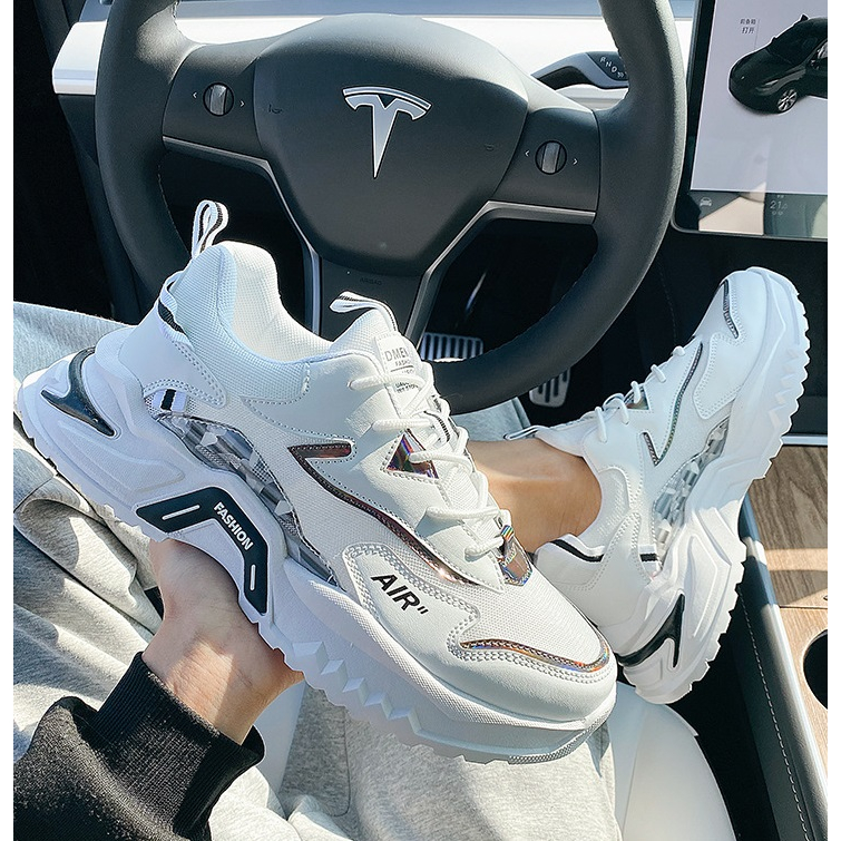 GiàyThể Thao 👟 Nam Sneaker dã ngoại dạo phố đế cao 5cm tăng chiều caok12