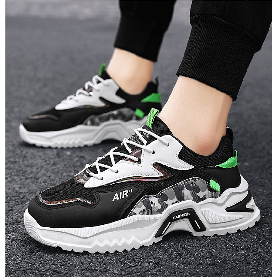GiàyThể Thao 👟 Nam Sneaker dã ngoại dạo phố đế cao 5cm tăng chiều caok12