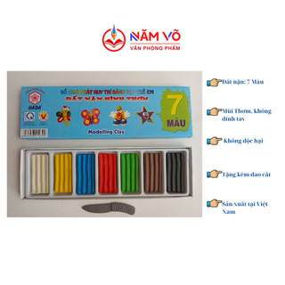 Đất sét nặn/ đất nặn hình thơm hada / hoa đào hộp 7 màu
