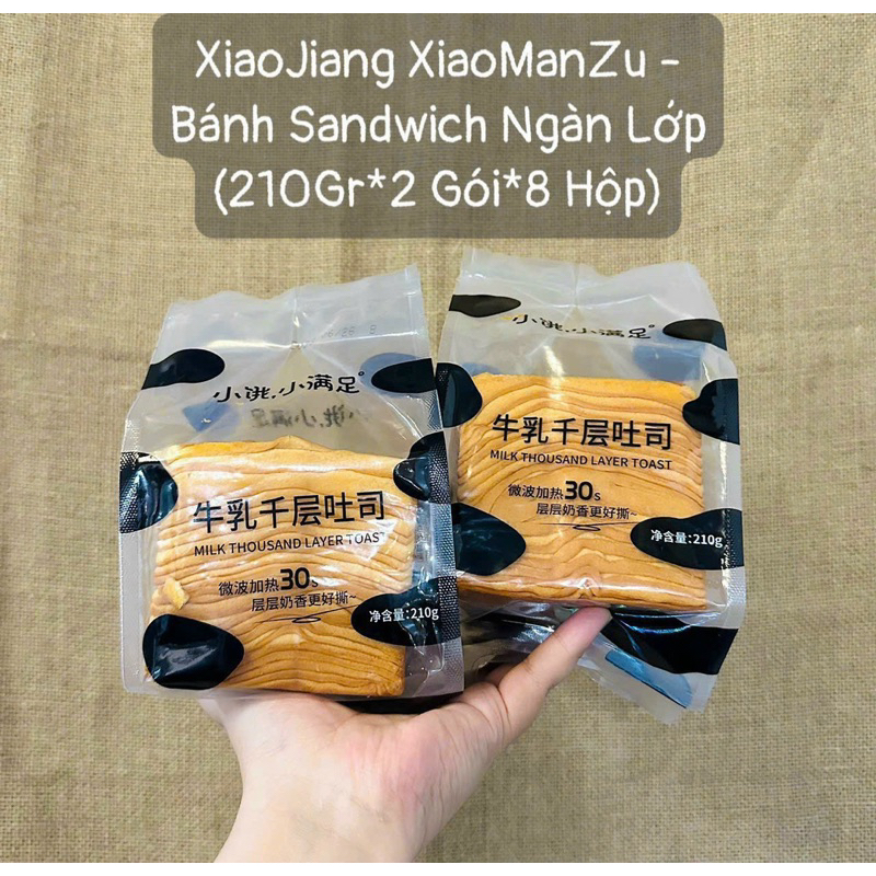 Hộp 2 Cái Bánh Mì Gối Ngàn Lớp Bơ Sữa Hot Trend Tiktok - Bánh Mì Sandwich Ngàn Lớp Siu Thơm Ngon
