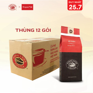 Thùng 12 gói cà phê rang xay Di sản Highlands Coffee 200g