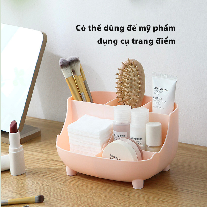 Hộp Đựng Bút Để Bàn JYoohome Lưu Trữ Văn Phòng Phẩm Hộp Để Đồ Dụng Cụ Trang Điểm Mỹ Phẩm Tặng Kèm Sticker Dễ Thương