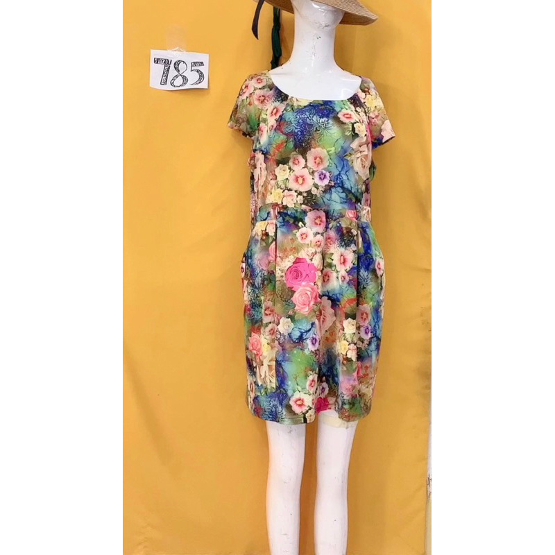 Đầm thun hoa size M/L.S785