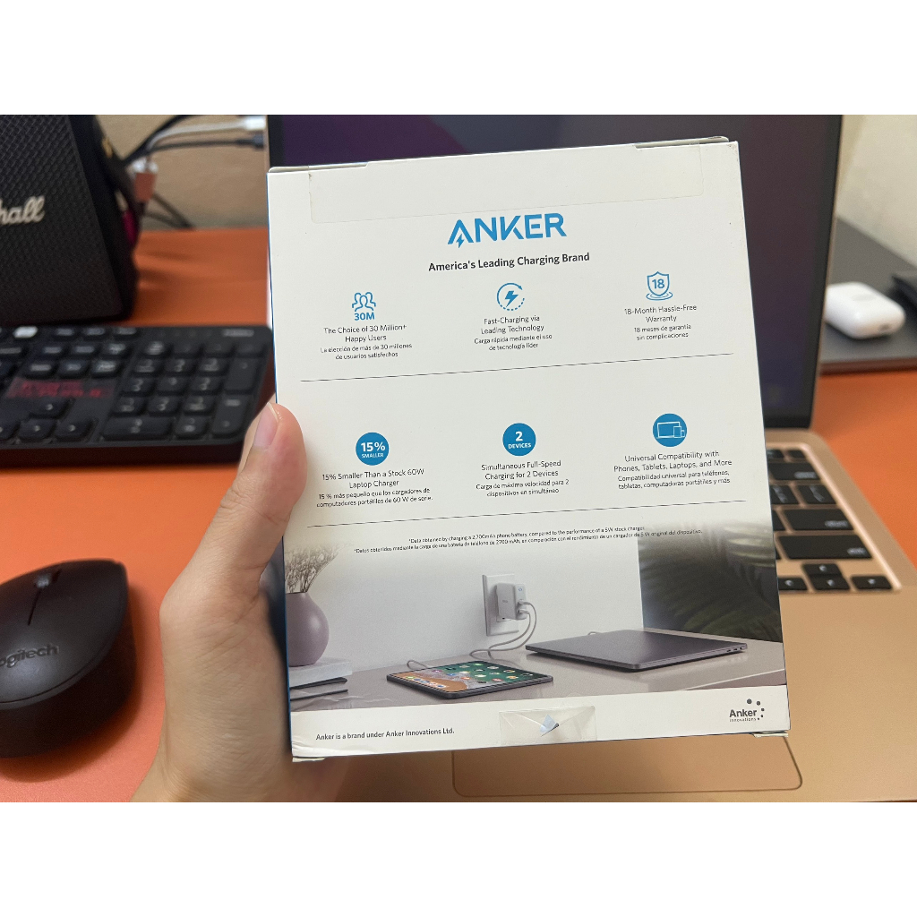 Sạc nhanh Anker PowerPort Atom PD 2  60W  - A2029