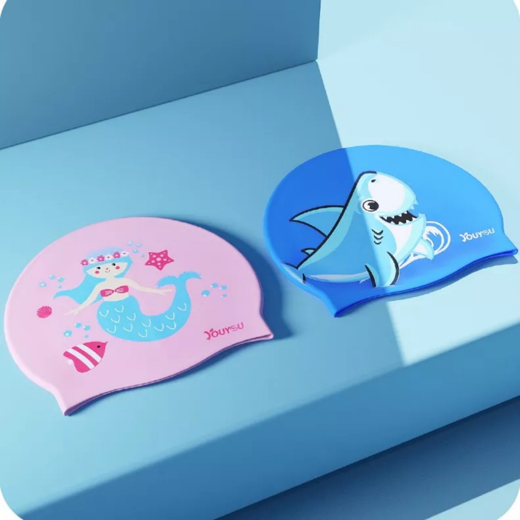 Mũ Bơi Cho Bé, Nón Bơi Silicon Chống Nước Chính Hãng Cho Bé Trai,Bé Gái từ 3-15 tuổi MS-77