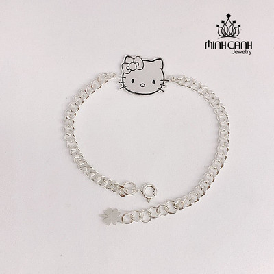 Lắc Bạc Mèo Kitty Lắc Tên Cho Bé Gái -  Minh Canh Jewelry