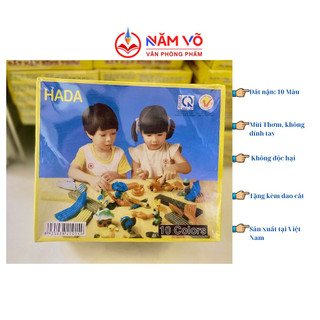 Đất sét nặn/ đất nặn hình thơm hada / hoa đào hộp 10 màu