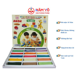Đất sét nặn/ đất nặn hình thơm hada / hoa đào hộp 18 màu