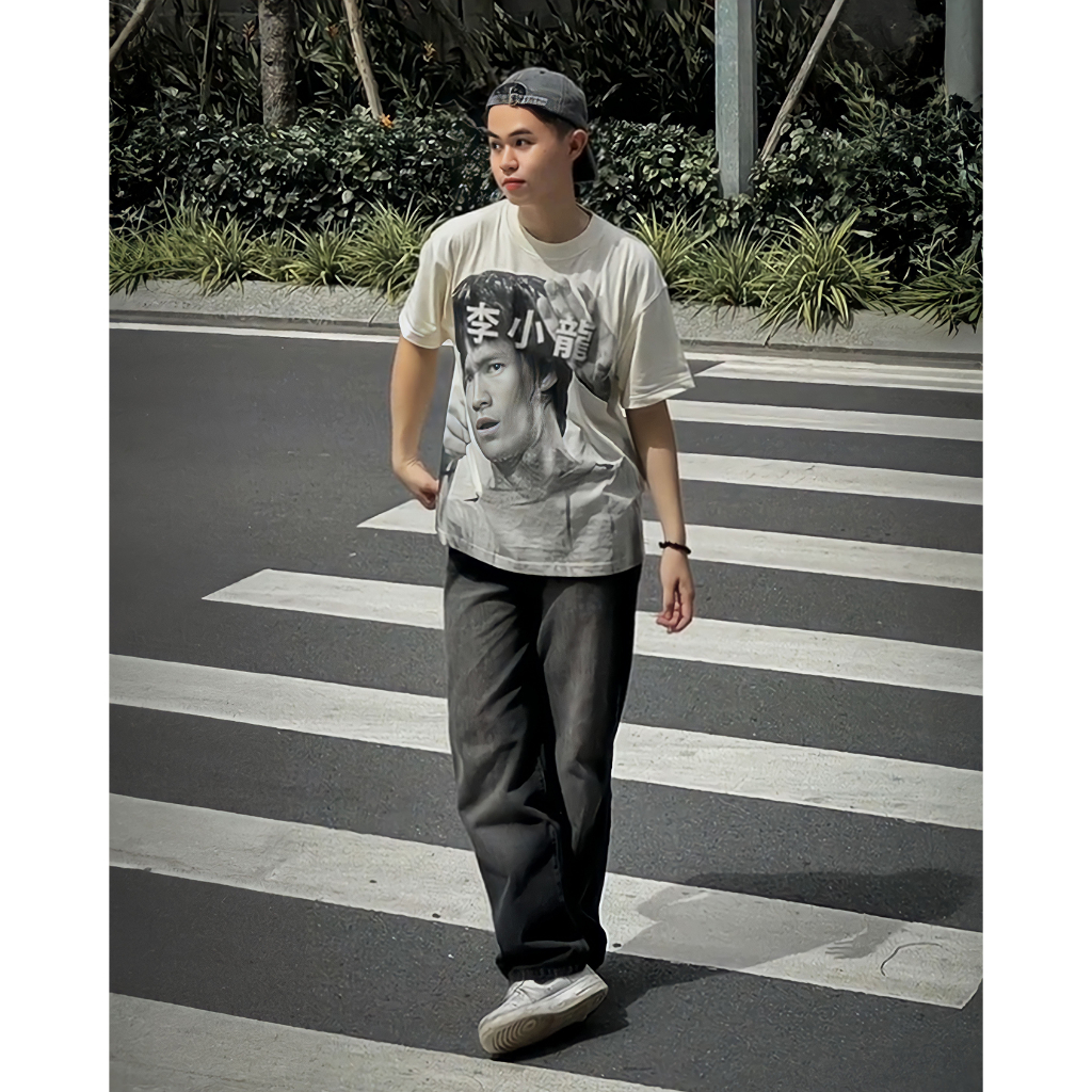 Áo thun ngắn tay Spiance BRUCE LEE T-Shirt Màu Trắng Ngà