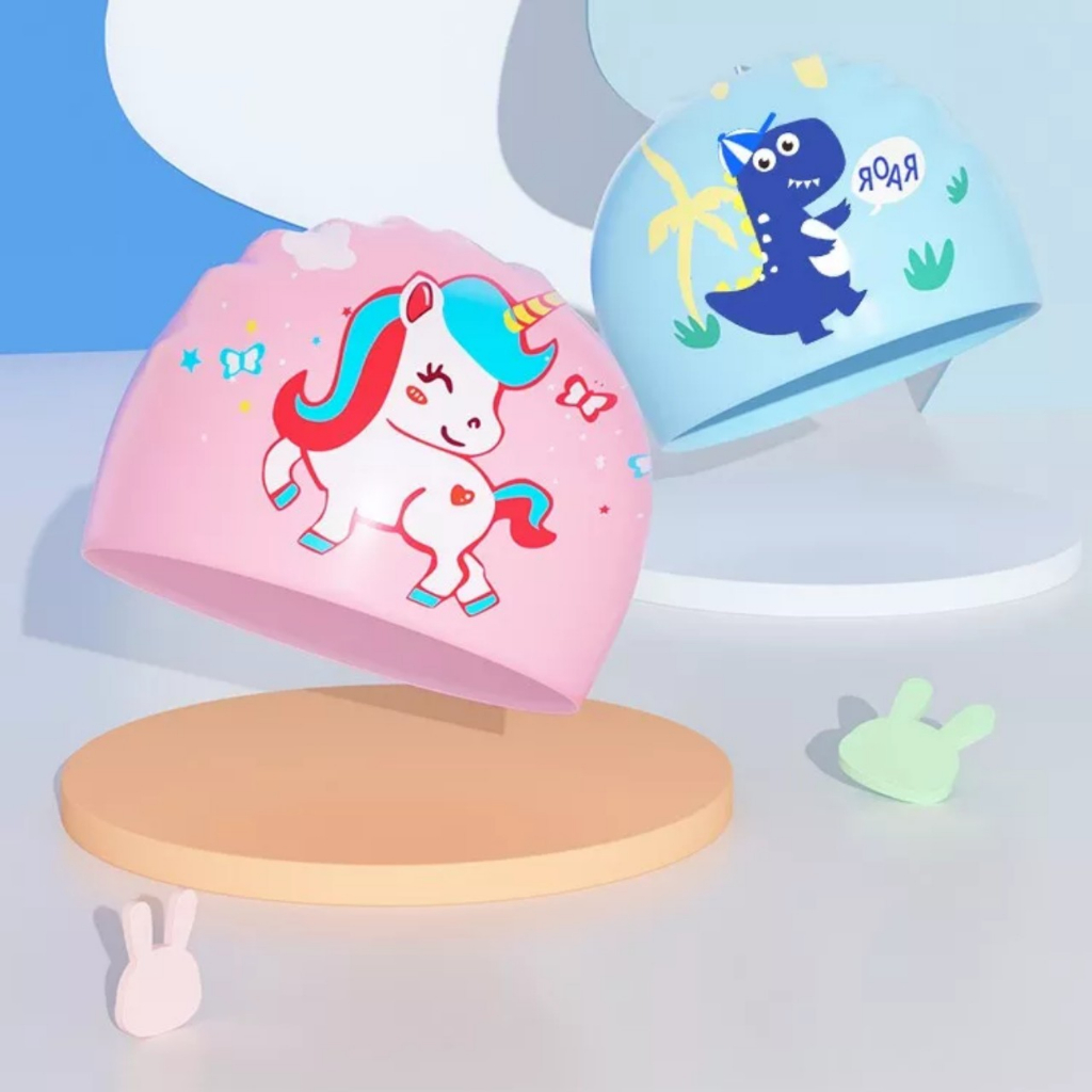 Mũ Bơi Cho Bé, Nón Bơi Silicon Chống Nước Chính Hãng Cho Bé Trai,Bé Gái từ 3-15 tuổi MS-77