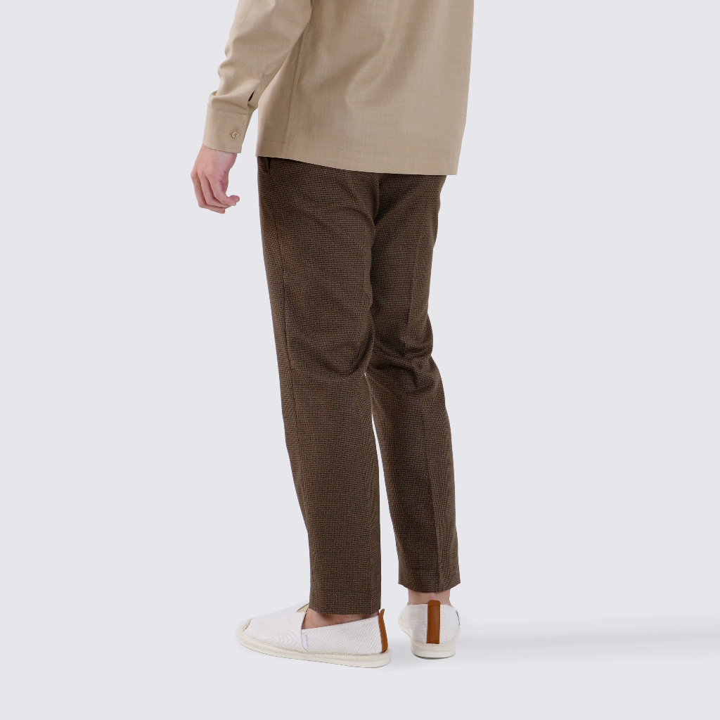 Quần dài nam betterNICK dáng regular màu Nâu dogstooth thoải mái vận động công sở hoặc đi dạo