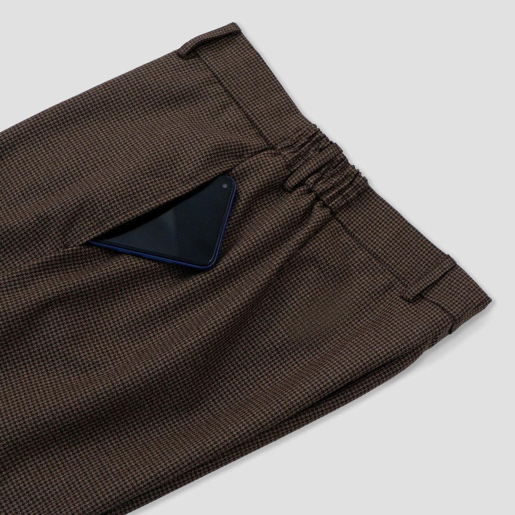 Quần dài nam betterNICK dáng regular màu Nâu dogstooth thoải mái vận động công sở hoặc đi dạo