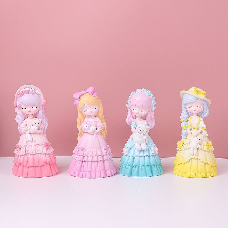 Tô Tượng thạch cao combo 4 công chúa size 12cm siêu đẹp