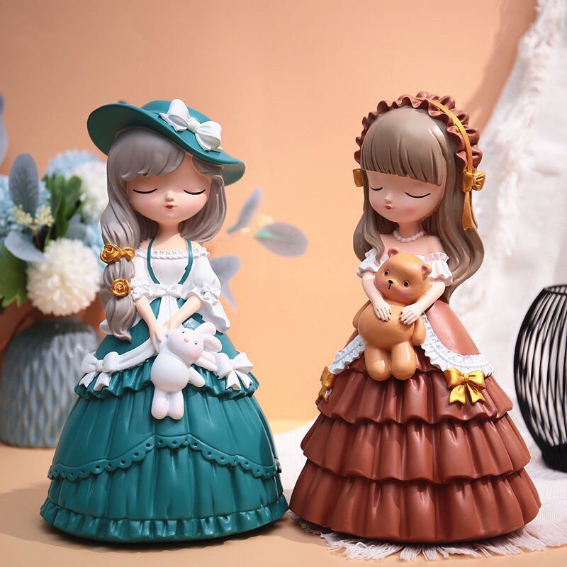 Tô Tượng thạch cao combo 4 công chúa size 12cm siêu đẹp