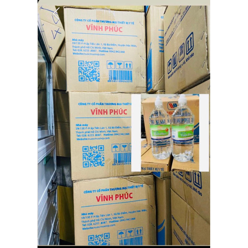 Nước Muối Vĩnh Phúc. Thùng 12 chai 1000ml