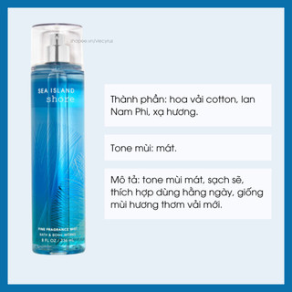 Mist Xịt Toàn Thân BBW Sea Island Shore 236ml Từ Mỹ