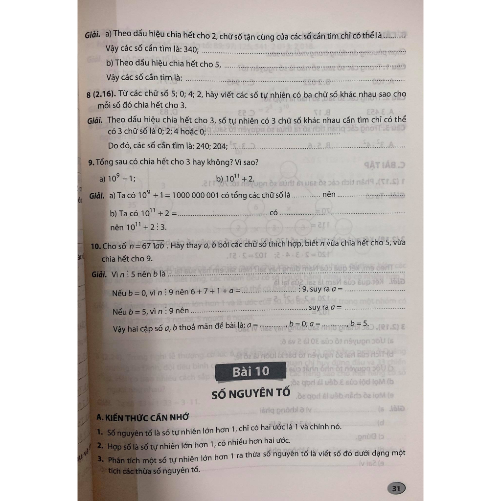 Sách - Vở thực hành Toán 6