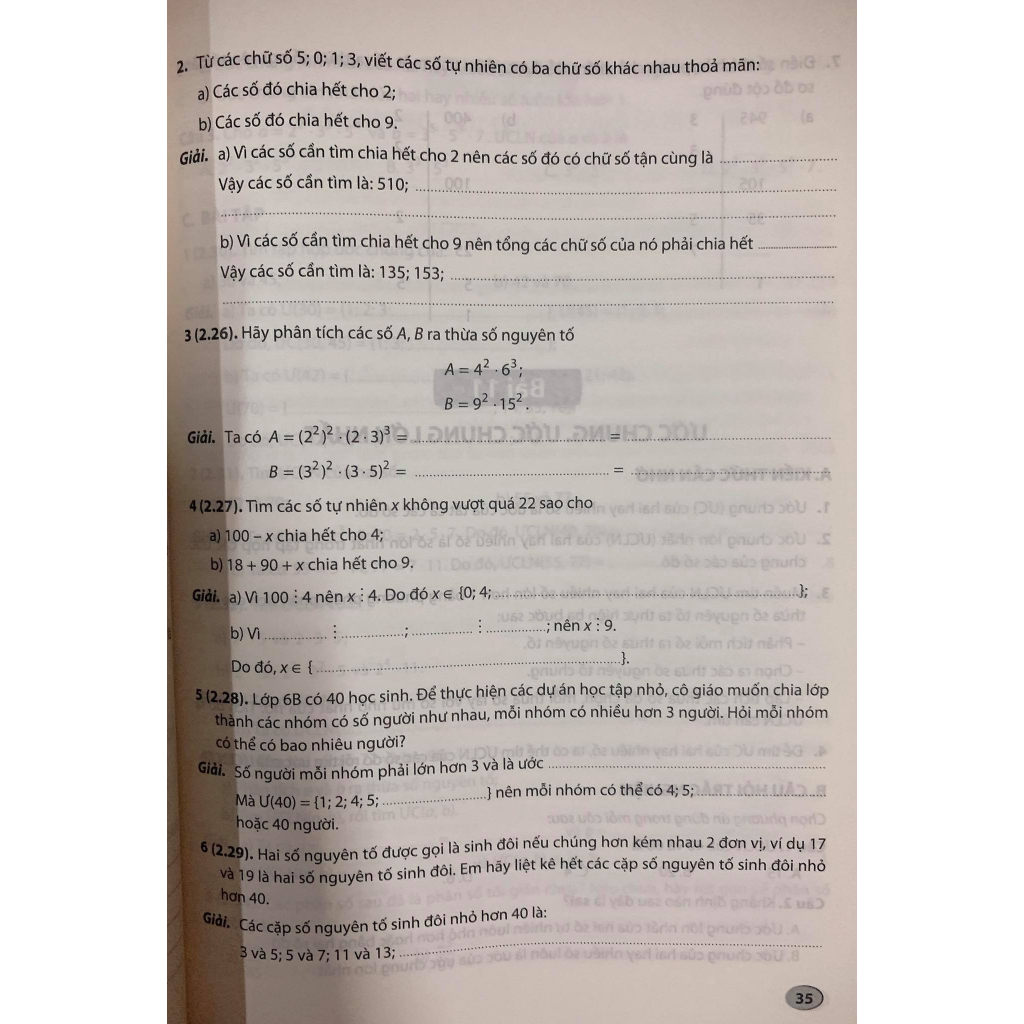 Sách - Vở thực hành Toán 6