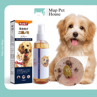 Chai xịt ve, rận, bọ chét cho chó mèo - thuốc xịt ve thành phần thiên nhiên an toàn tuyệt đối cho thú cưng - mup pet