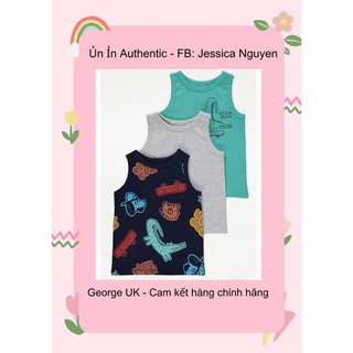 Set 3 áo bé trai george uk size 12-18m đến 3-4y