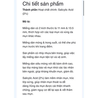 Miếng dán mụn Acnes. Hộp 24 miếng.