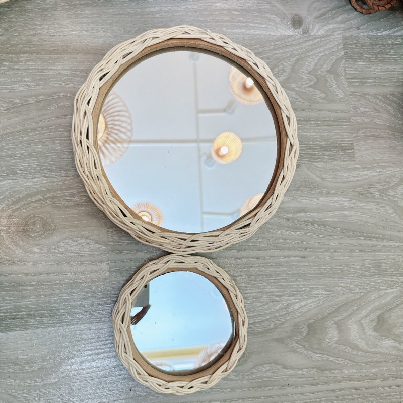 Gương viền mây trang trí decor - gương trang điểm xinh