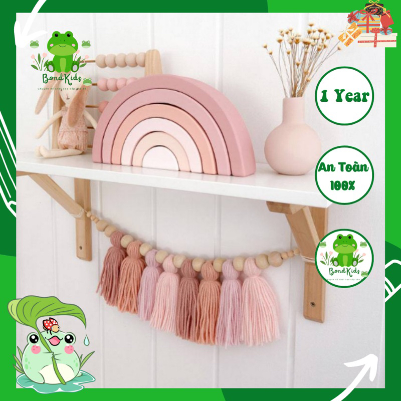 Bộ bàn tính gỗ decor cho góc phòng của bé yêu giáo dục sơm cho bé- Bond Kids
